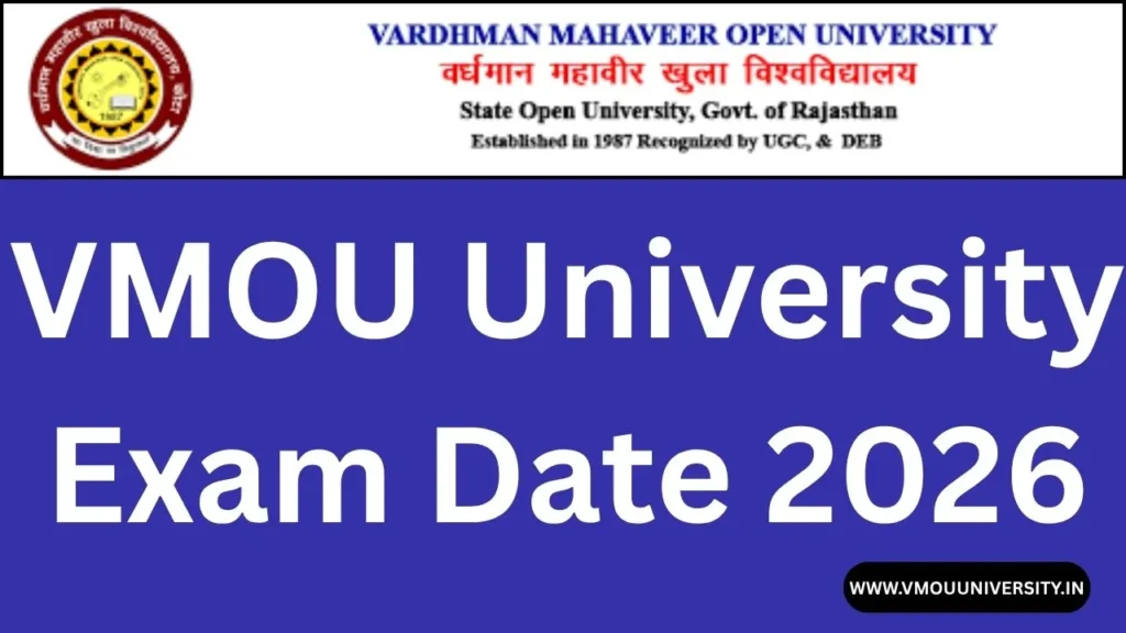VMOU University Exam Date 2026